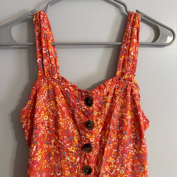 Japna Floral Orange Dress Size Small - Picture 4 of 5